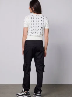 YAFFA s/s strikbluse