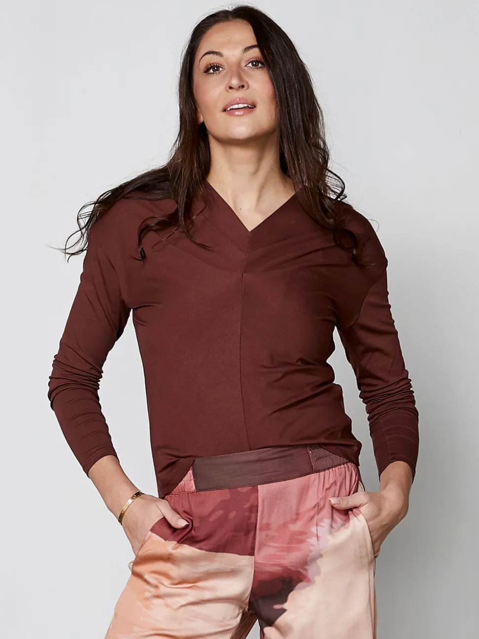 YASMI langærmet t-shirt