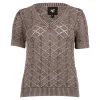 YEO s/s strikbluse