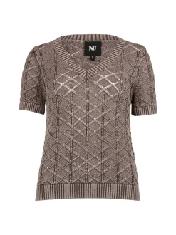 YEO s/s strikbluse