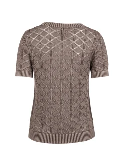 YEO s/s strikbluse