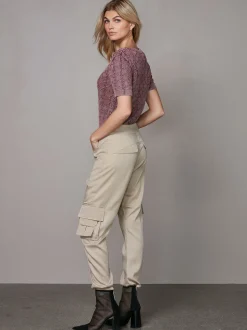 YEO s/s strikbluse