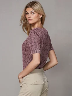 YEO s/s strikbluse